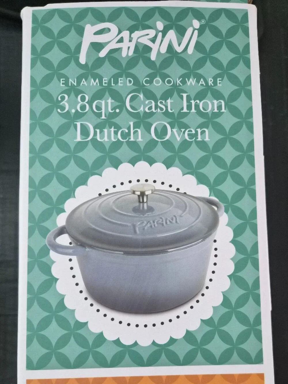 Parini 3.8qt Enameled Cast Iron Dutch Oven - Slate Gray